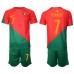 Portugal Cristiano Ronaldo #7 Replika Babykläder Hemma matchkläder barn VM 2022 Korta ärmar (+ Korta byxor)